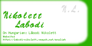 nikolett labodi business card